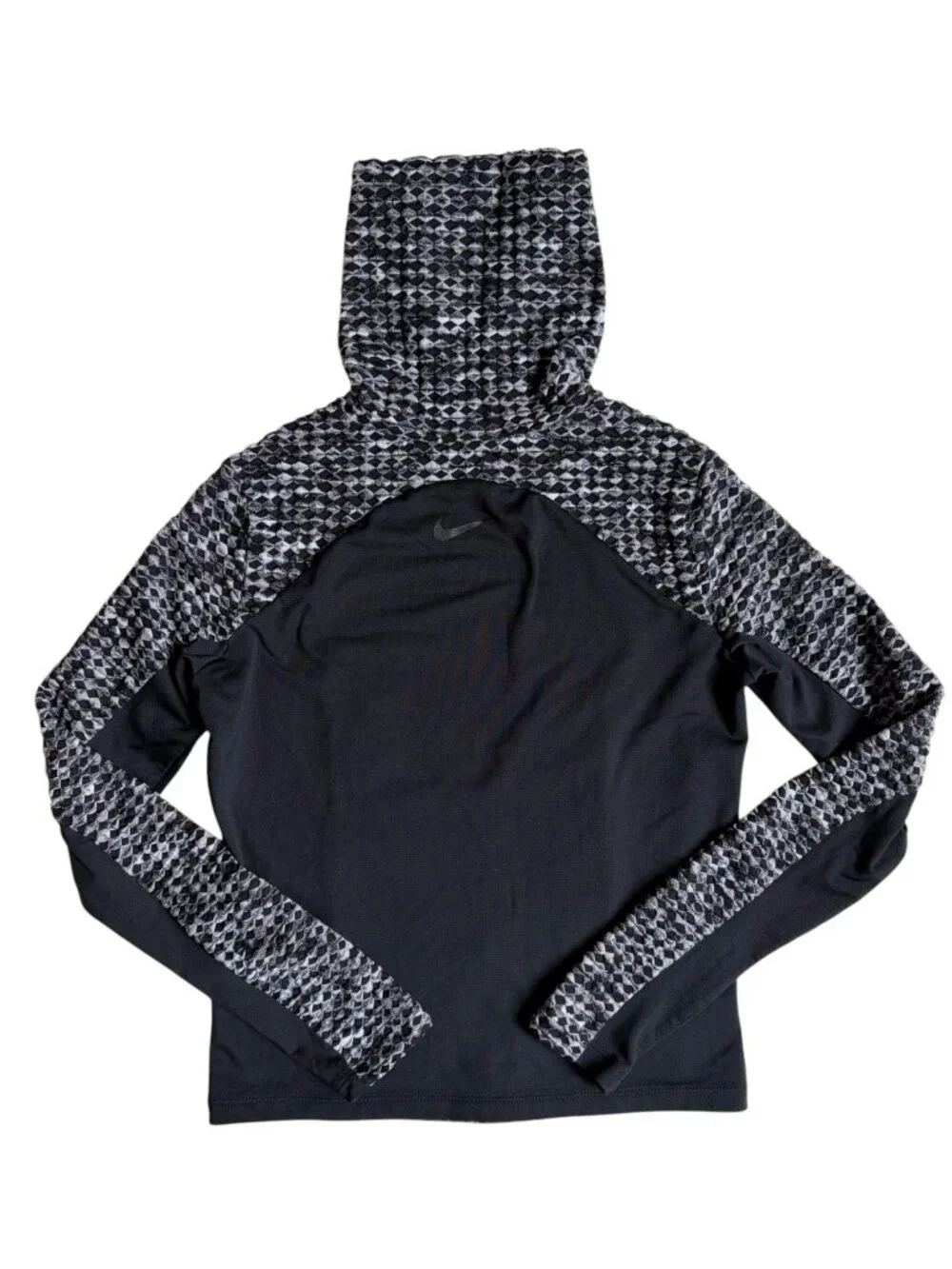 Nike Pro Hyperwarm Long Sleeve Training Top (Black & White) - Small